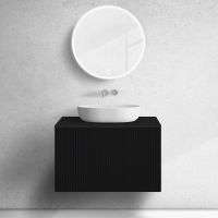 Oltens Lun blat naszafkowy 80 cm czarny mat 63025300