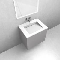 Zestaw Oltens Lun szafka podumywalkowa 60 cm z umywalką Stila  LavaForm kaszmir/biały mat 68759900