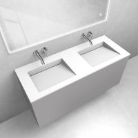 Zestaw Oltens Lun szafka podumywalkowa 120 cm z umywalką Stila LavaForm kaszmir/biały mat 68767900