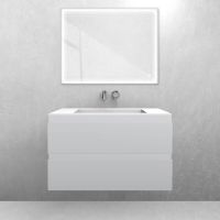 Oltens Vernal set: 80 cm vanity unit with Stila LavaForm washbasin in matt grey/matt white 68821700