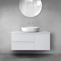 Oltens Vernal bathroom furniture set 100 cm with countertop, matte grey 68201700