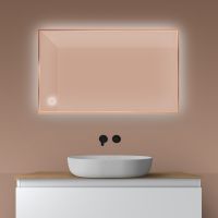 Oltens Nordlis zrcadlo 60x100 cm obdélníkový s osvětlením a systémem Klarglas, měď kartáčovaná 64111610