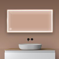 Oltens Nordlis zrcadlo 60x120 cm obdélníkový s osvětlením a systémem Klarglas, měď kartáčovaná 64107610