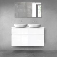 Oltens Vernal bathroom furniture set 120 cm with countertop, white gloss 68300000