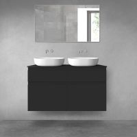 Oltens Vernal bathroom furniture set 120 cm with countertop, matte black 68300300
