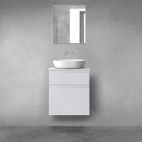 Oltens Vernal bathroom furniture set 60 cm with countertop, matte grey 68218700