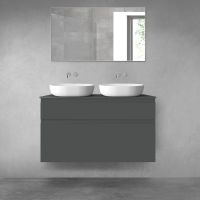 Oltens Vernal sada koupelnového nábytku 120 cm s horní deskou, matná grafitová 68221400