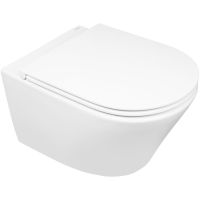 Oltens Jog Stille miska WC wisząca PureRim SmartClean z deską wolnoopadającą Slim biały połysk 42532000