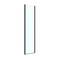 Oltens Breda shower wall 80 cm lateral matte black/transparent glass 22104300