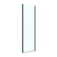 Oltens Breda shower wall 90 cm lateral matte black/transparent glass 22105300