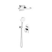 Oltens Molle set podomítkové vanové a sprchové baterie s dešťovou sprchou Regna a 3funkční sprchovou hlavicí Luva EasyClick, chrom 36023100