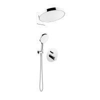 Oltens Hamnes set podomítkové vanové a sprchové baterie s dešťovou sprchou Regna a 3funkční sprchovou hlavicí Luva EasyClick, chrom 36026100