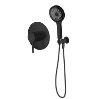 Sada Oltens Molle podomítková sprchová baterie s 3funkční sprchovou hlavicí Havis EasyClick, matná černá 36030300