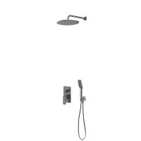 Sada Oltens Hadsel podomítková baterie s hlavovou sprchou Vindel a sprchovým setem Tinde, grafit 36042400