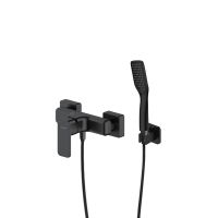 Sada Oltens Hadsel podomítková sprchová baterie se sprchovým setem Tinde Hald, matná černá 36057300