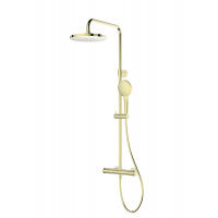 Oltens Vatten termostatický sprchový set s kulatou hlavovou sprchou, zlatá 36505800