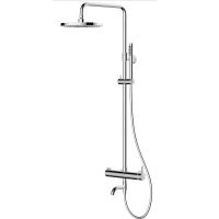 Oltens Molle Numa wall-mounted bath and shower set with rain shower head, nickel 36506910