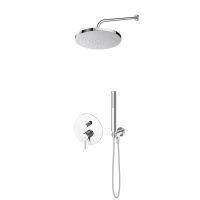 Oltens Molle-Set: Unterputz-Wannen- und Duscharmatur mit 25-cm-Pluva-Regenduschkopf und Ume-Handbrause, Chrom 36639100