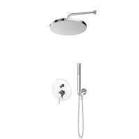 Oltens Molle-Set: Unterputz-Wannen-Duscharmatur mit 30 cm Alvo-Regenduschkopf und Ume-Handbrause, Chrom 36640100
