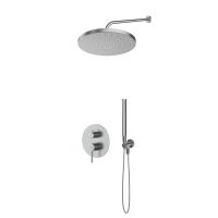Oltens Molle-Set: Unterputzarmatur mit 30-cm-Regendusche „Alvo“ und Handbrause „Ume“, Nickel, 36650910