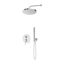 Oltens Molle-Set: Unterputz-Armatur mit 25 cm Pluva-Regendusche und Ume-Handbrause, Chrom 36654100