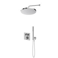 Zestaw Oltens Onega (S) bateria wannowo-prysznicowa podtynkowa termostatyczna z deszczownicą 30 cm Alvo i kompletem prysznicowym Ume chrom 36658100