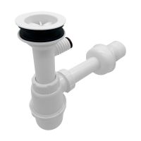 Oltens Harkan syfon umywalkowy butelkowy z sitkiem białym 02103000