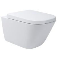 Set Oltens Hadsel závěsná WC mísa PureRim s povrchovou úpravou SmartClean, s prkénkem s pomalým sklápěním, bílá 42540000