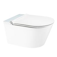 Oltens SmartFrisk wall-mounted washing toilet with SmartClean coating with white seat 42038000