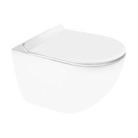 Zestaw Oltens Hamnes OneForm Stille PureRim miska WC wisząca z deską wolnoopadającą biały połysk 42050000