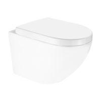 Set Oltens Jog závěsná WC mísa PureRim s povrchovou úpravou SmartClean, s prkénkem s pomalým sklápěním 42526000