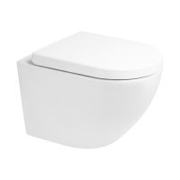 Zestaw Oltens Hamnes Kort miska WC wisząca PureRim SmartClean z deską wolnoopadającą biały 42534000