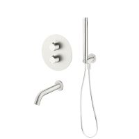 Zestaw Oltens Katla zestaw wannowo-prysznicowy podtynkowy termostatyczny nikiel 36610910