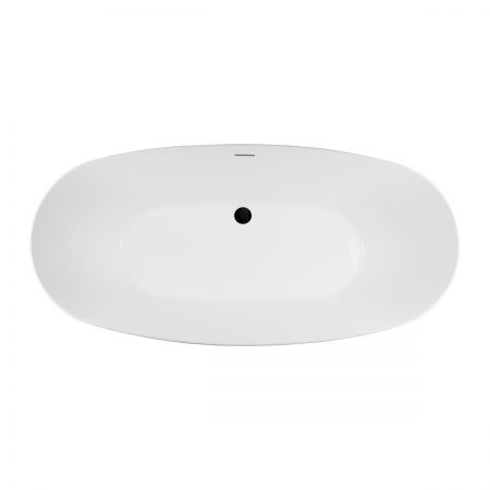 Oltens free-standing bath tub stopper cover black matt 09002300