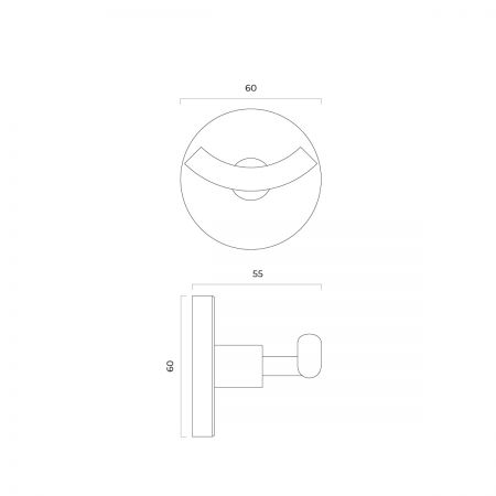 Oltens Gulfoss háček na ručníky, dvojitý, nikl 80002910