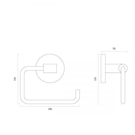 Oltens Gulfoss držák toaletního papíru, nikl 81103910