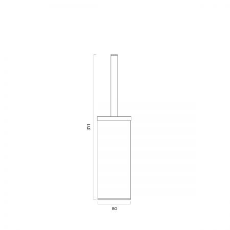 Oltens Gulfoss WC štětka, stojací, nikl 82001910