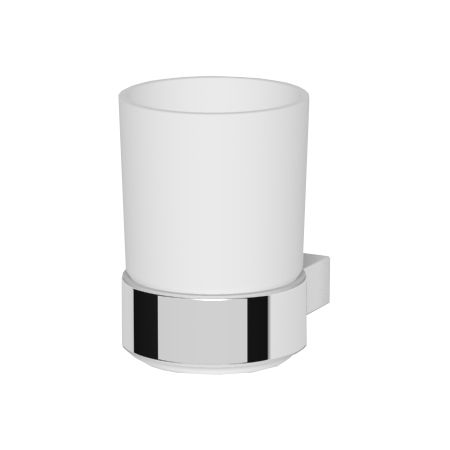 Oltens Vernal szklanka z uchwytem biała ceramika/chrom 86102000