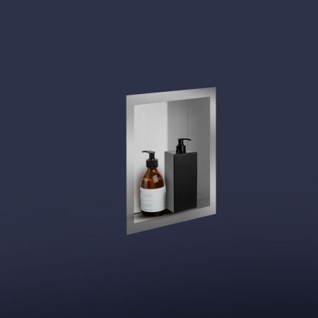 Oltens Grotta recessed shelf 30x30x10 cm, stainless steel 97000100