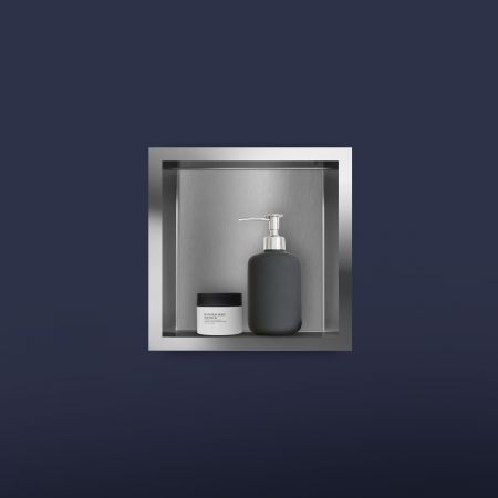 Oltens Grotta recessed shelf 30x30x10 cm, stainless steel 97000100
