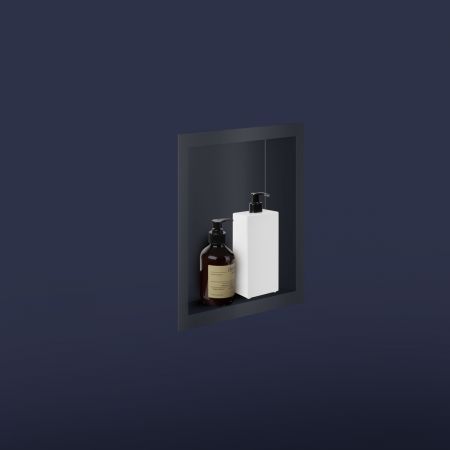 Oltens Grotta recessed shelf 30x30x10 cm, black matte 97000300