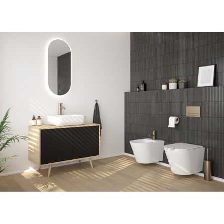 Oltens Jog wandmontiertes PureRim-Toilettenbecken mit SmartClean-Schicht weiß 42501000