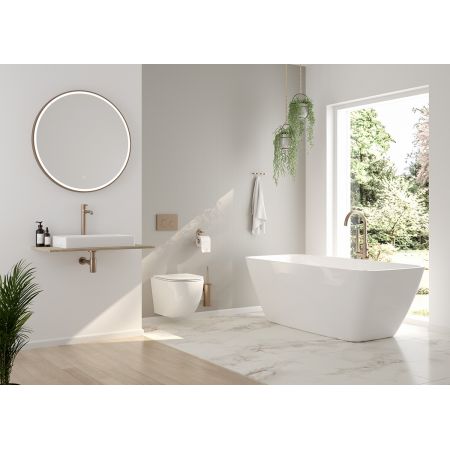 Oltens Fossa countertop wash basin 55x34 cm with SmartClean film white 40801000