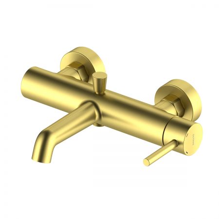 Oltens Molle bateria wannowo-prysznicowa ścienna złoto szczotkowane 34112810