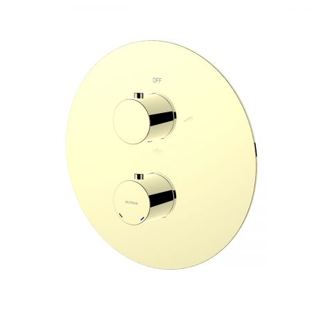 Oltens Katla bateria wannowo-prysznicowa termostatyczna podtynkowa złoty 34600800