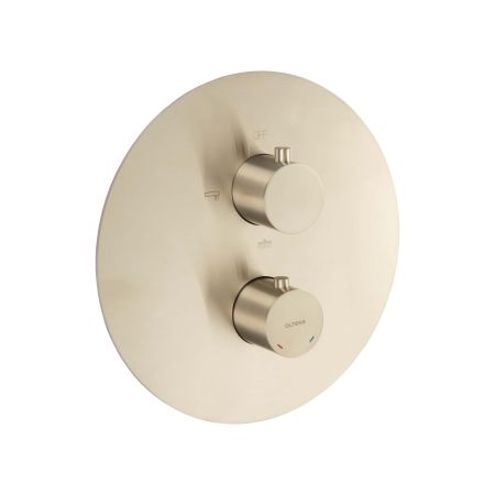 Sada Oltens Katla – termostatická podomítková baterie s dešťovou sprchou Alvo (30 cm) a ruční sprchou Ume, nikl 36648910