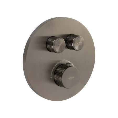 Oltens Onega flush-mounted thermostatic bath and shower mixer tap, graphite 34601400