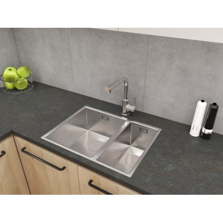 Oltens Myvat pillar kitchen mixer tap with pull-out spout, chrome finish 35205100