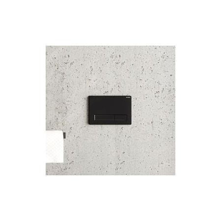 Oltens Torne splachovací tlačítko, skleněné, černá/chrom/černá 57200300