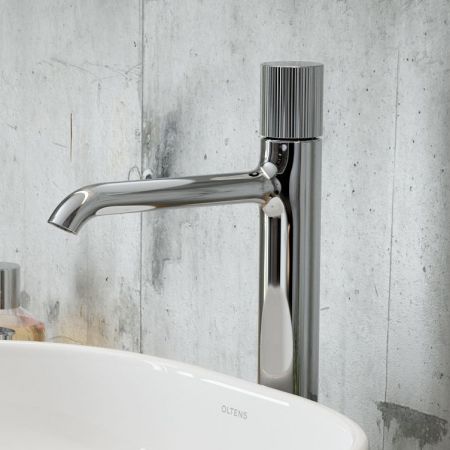 Oltens Hamnes high pillar basin mixer tap chrome finish 32505100